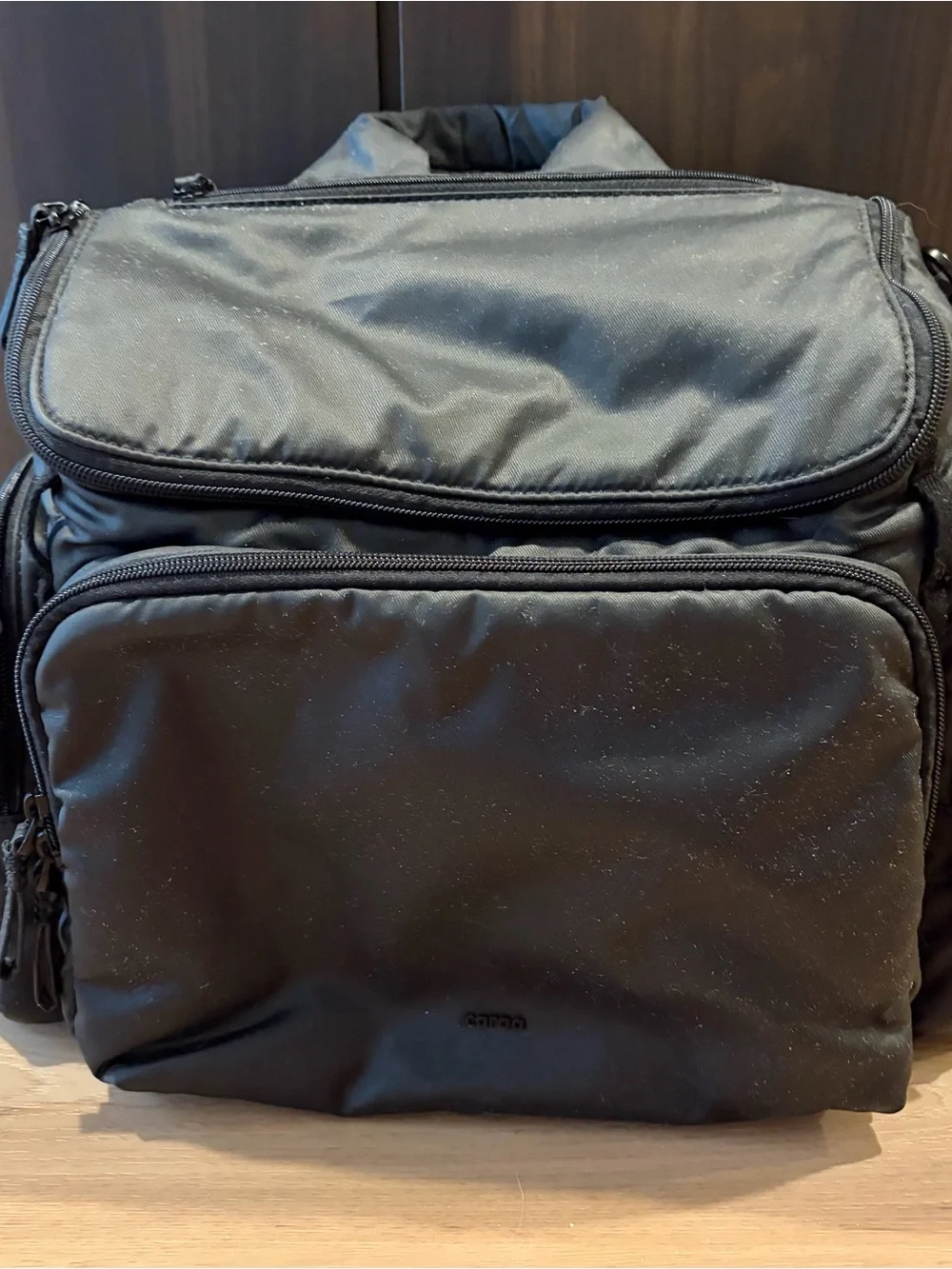 CARAA — Baby Backpack/Bag Medium in Cotton Black